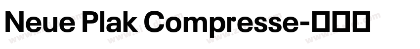 Neue Plak Compresse字体转换